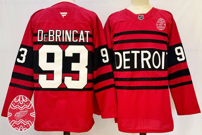 Men Detroit Red Wings #93 Debrincat Red Fanatics 2025 NHL Jersey style 2